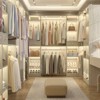 Aheaplus 58"Closet System with 3 Hanging Rods, Shelves, 2 Drawers and Shoe Rack - 2 of 4