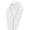 Chisel Stainless Steel Polished with Circle Dangles 23" with a 2" Extension Necklace - 4 of 4