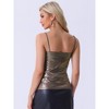 INSPIRE CHIC Women's Metallic Sleeveless Regular Fit Party Holographic Camisoles - 4 of 4