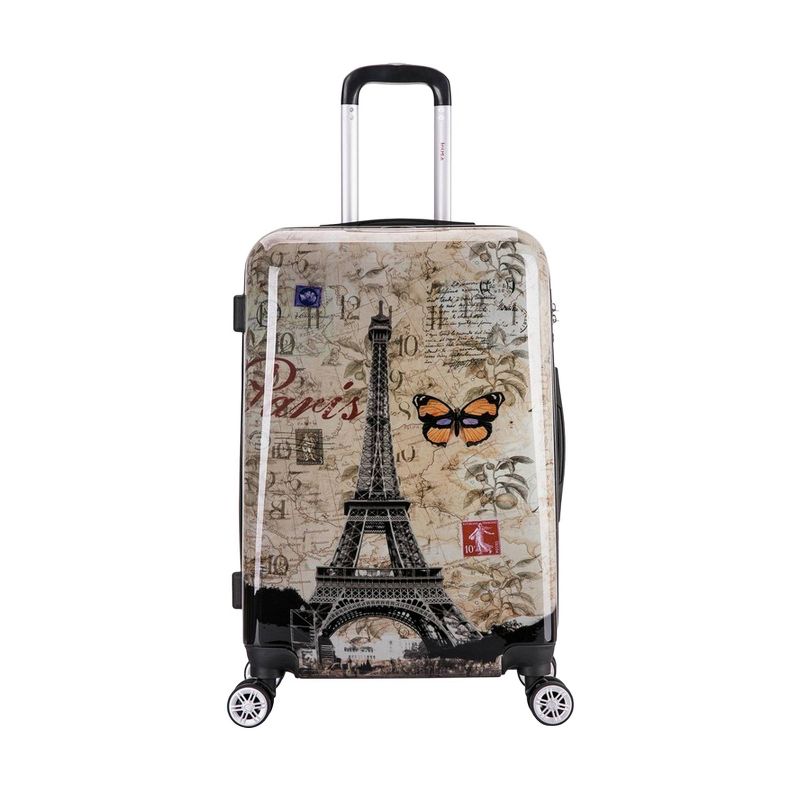 InUSA Lightweight Hardside Medium Checked Spinner Suitcase - Paris, 3 of 9
