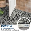 Modern Botanical Printed Carpet, Foldable Washable Rug with Non Slip Rubber Backing - 4 of 4