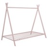 CAVINAS Twin Size Metal Tent Montessori Bed,Modern Floor Bed with Triangle Structure and Slat,Toddler Bed for Bedroom - 4 of 4