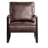 NicBex Accent Chair with Durable Square Metal Frame Lounge Chair Modern Armchair Reading Chair Comfy Chair for Living Room, Dark Brown - 2 of 4