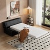 Twin Size PU Leather Folding Ottoman Sleeper Bed with Mattress Convertible Guest Bed - ModernLuxe - image 2 of 4