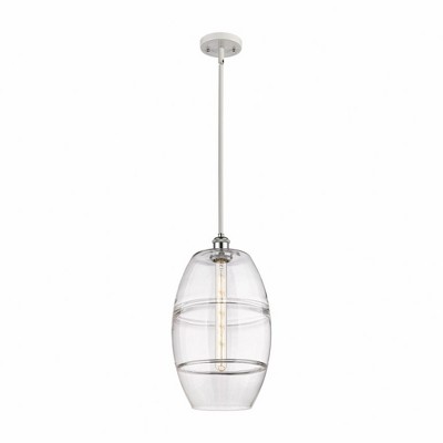 Vaz - 1 Light Stem Hung Mini Pendant In Industrial Style-18.5 Inches Tall and 10 Inches Wide