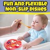 Bentology Silicone Compartment Plates- 3 PK Vehicle Set (Car Train Rocket)- Divided Sections, Non-Slip Unbreakable Material - Christmas Gift for Kids - 3 of 3