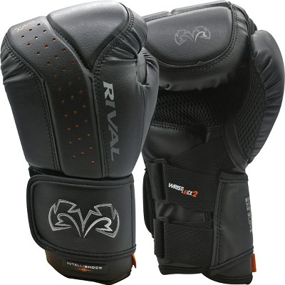 Rival Boxing Rb10 Intelli Shock Hook And Loop Bag Gloves Black Target