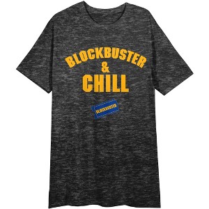 Blockbuster & Chill Women's Charcoal Gray Sleep Shirt - 1 of 2