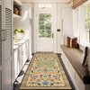 Washable Rugs for Living Room, Non Slip Floral Area Rug - 2 of 4