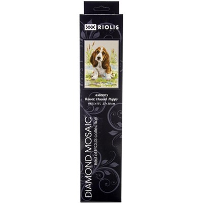 RIOLIS Diamond Mosaic Embroidery Kit 10.75"X15"-Basset Hound