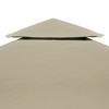 VidaXL Gazebo Cover Canopy Replacement 1 oz/ftÂ² Beige 9.8'x9.8' - 3 of 4