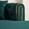 Kumasinova Modern Glam Tufted Sofa with Gold Accents, 66.9''W Velvet Chaise Lounge, Tufted Back with 2 Toss Pillows, Couches for Living Room - 3 of 4