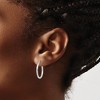 Black Bow Jewelry 2mm, Sterling Silver, Classic Round Hoop Earrings - 20mm (3/4 Inch) - 3 of 4