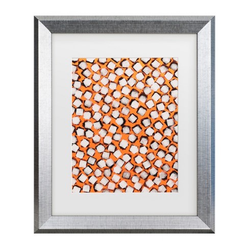 Trademark Fine Art - Treechild White Cubes Pattern Matted Framed Art - image 1 of 4