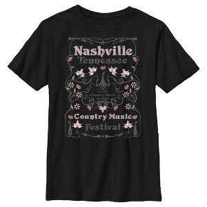 Boy's Lost Gods Country Music Festival Poster Pink T-Shirt - 1 of 4