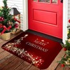 Lomsoe Christmas Welcome Mat - Festive, Non-Slip, Easy to Clean,Flannel Doormat, Ideal for Living Room, Bedroom, and Holiday Home Decor. - 4 of 4