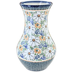 Blue Rose Polish Pottery W04 Galia Vase - 1 of 2