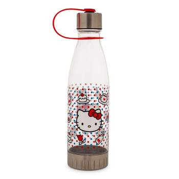 Silver Buffalo Sanrio Hello Kitty Sweet Icons And Dots Water Bottle With Lid | Holds 20 Ounces