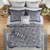 Lyngins 12-Piece Complete Bed Set, Paisley Jacquard Comforter Set, 100% Cotton Bed Sheets Set, Euro Shams & More, Queen Bedding Set - 2 of 4