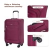 SEVOBAL Luggage 3 Piece Set with Spinner Wheels and Alloy Zipper for Comfortable Travel Experience, Red, 21.29"*13.66"*8.19" - 4 of 4