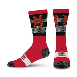 NCAA Maryland Terrapins Mixer Crew Socks: Cushioned Heel & Toe, Knit Fabric - 1 of 3