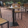 Flash Furniture Finch Commercial Grade Round 24" Table with Faux Teak Poly Slats and Steel Frame, Natural/Gray - 2 of 4