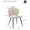 PU Leather Dining Chairs, Armless Kitchen Chairs with Steel Legs, 265lbs Capacity, High Curved Back, Perfect for Dining Room - 2 of 4