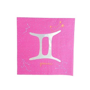 Jollity & Co. - Zodiac Gemini Large Napkins - Pack of 16 Paper Napkins - 1 of 3