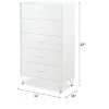 NicBex Rustic Wooden Dresser for Bedroom with 5 Drawers - 2 of 4
