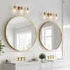 LNC Mirabellisation 23.6-in 3-Lights Polished Gold and Spider Crack Glass Modern/Contemporary Bathroom Vanity Lights - 4 of 4