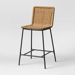 Wasson Woven Metal Leg Counter Height Barstool Tan - Project 62™