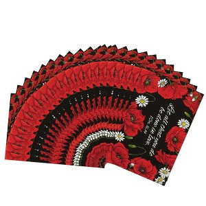 Dicksons Let All You Do Done in Love Red Floral 3 x 2 Paper Itty Bitty Bookmark Pack of 24 - 1 of 2