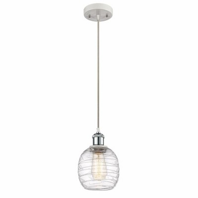 Belfast - 1 Light Cord Hung Mini Pendant In Industrial Style-9 Inches Tall and 6 Inches Wide