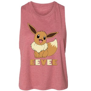 Women's Pokémon Eevee Graphic Racerback Tank - Heather Mauve - Small - 1 of 3