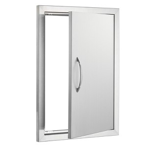 VEVOR BBQ Access Door, 18W x 24H Inch Single Outdoor Kitchen Door, Stainless Steel Flush Mount Door, Wall Vertical Door with Handle - 1 of 4