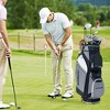 Tangkula 10" 14-Way Golf Cart Stand Bag w/Cooler Bag Waterproof Valuable Pocket Rain Hood - 3 of 4