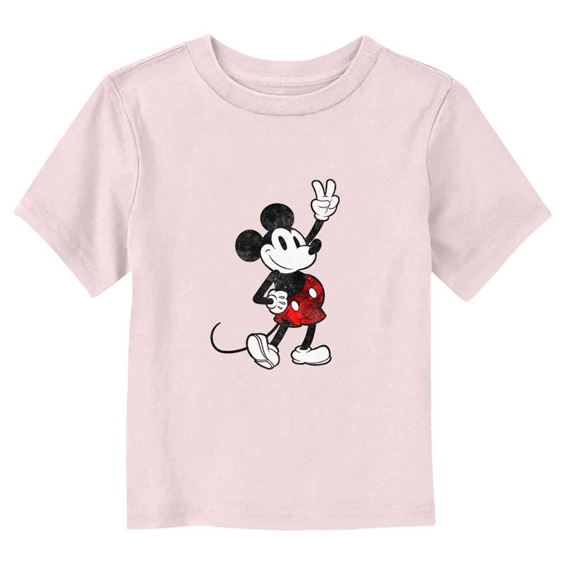 Mickey & Friends Retro Mickey Peace Sign T-Shirt, 1 of 4