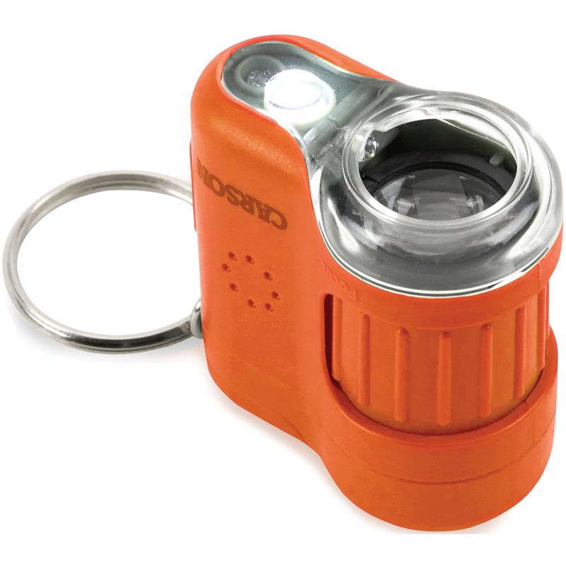 CARSON® MicroMini™ 20x LED Lighted Pocket Microscope, Orange, 2 of 9