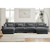 Oversized 166" Velvet Modular U-Shaped Sectional Sofa with Bolstered Armrests and 2 Ottomans, 6-Piece Free combination Sofa - 2 of 4