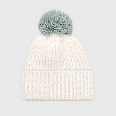 Image of Baby Girls' Beanies - Cat & Jack™ Cream 12-24M