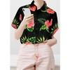 HAPPY BAY Women's Button Down Blouses Casual Summer Beach Party Short Sleeve Blouse Shirt Tropical Colorful Button Up Hawaiian Dresses - 2 of 4