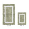 Hotel Bath Rug 100% Premium Cotton Tufted Weave Two Tone Reversible 2 Piece Bathroom Rug Set, Super Soft & Water Absorbent, Machine Washable Bathmat - 2 of 4