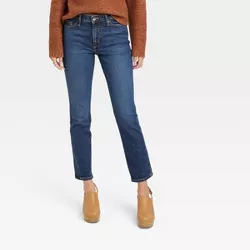 Women's High-Rise Slim Straight Jeans - Universal Thread™ Dark Wash