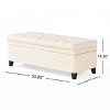 NicBex Storage Ottoman Bench for Bedroom,20 Inch Wide Modern Storage Bench with Birch Wood Legs,Ottoman for Living Room,Bedroom,Entryway - 3 of 4