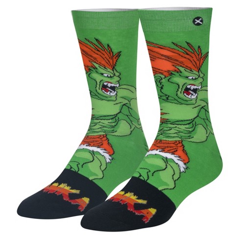 Odd Sox, Street Fighter 2 Characters Funny Crew Socks, Video Games, Assorted