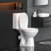 Attop Toilet Seat Round Soft Close16.5'', Toilet Lid Slow Close Quiet No Slam, Easy Installation & Release White Plastic - 2 of 4