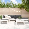 vidaXL Patio Furniture Set with Cushions Outdoor Lounge Set 6 Piece Solid Wood - White Pine - 2 of 4