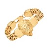 Steeltime Men's stainless steel lion head box chain bracelet. Color Options: Silver, Gold - 2 of 4
