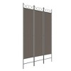 vidaXL Room Divider- 3 Panel, Anthracite, Iron and 100% Polyester Fabric, Foldable Privacy Screen/Partition Wall, Sleek Modern Design - 2 of 4