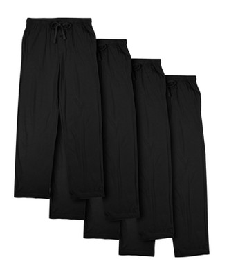 Men's 4pk Black Sleep Pajama Pants -xxl : Target